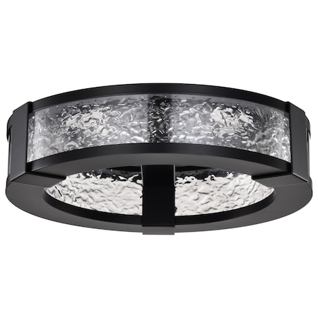 Nuvo Darrow, 13 Inch LED Flush Mount, Matte Black, Acrylic Panels 62/2002